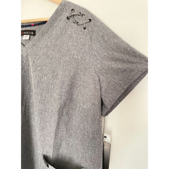KOI Basics Andi Scrub Top Heather Gray Plus Size 3X New with tag D147 - Picture 8 of 13